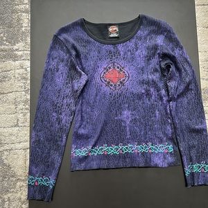 Harley Davidson Beautiful Purple and Blue Shirt